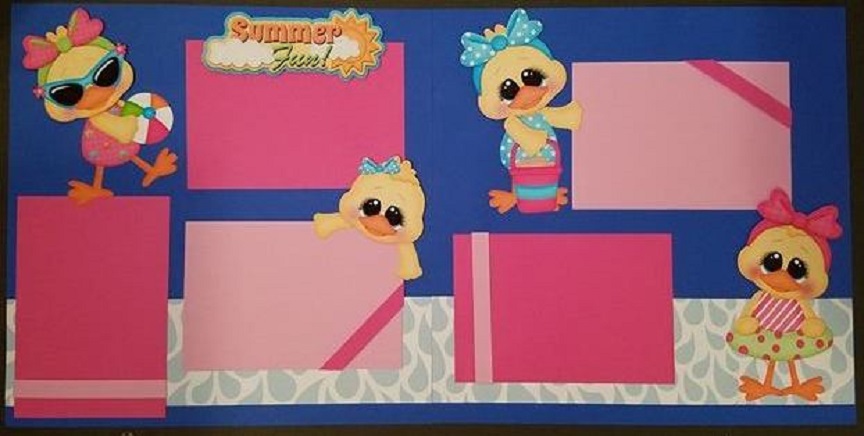 Summer Fun Girl Ducks Page Kit