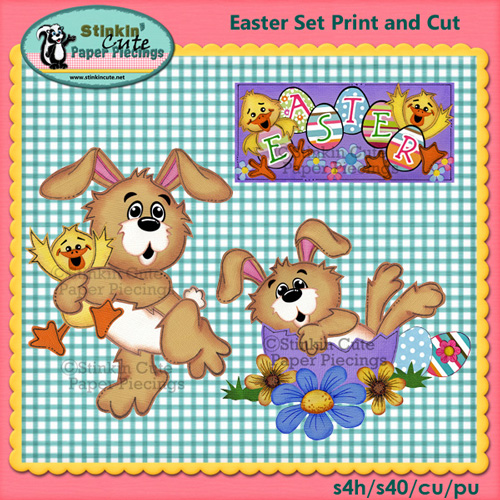 Easter Set Bunnies Print & Cut