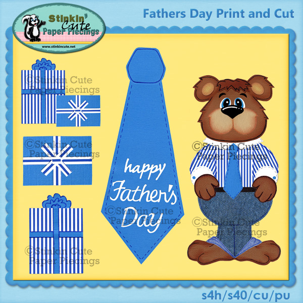 Fathers Day Bears Print & Cut