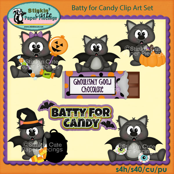 Batty for Candy Clip Art Set
