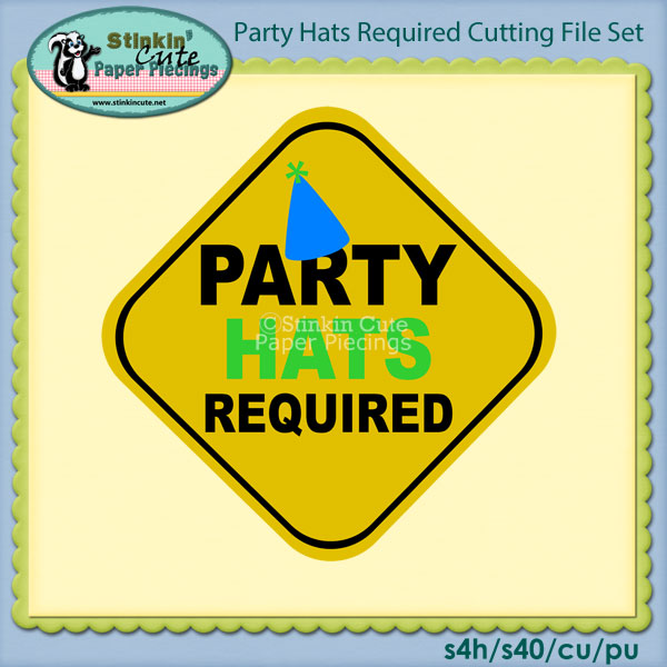 Party Hats Required Cutting File Set