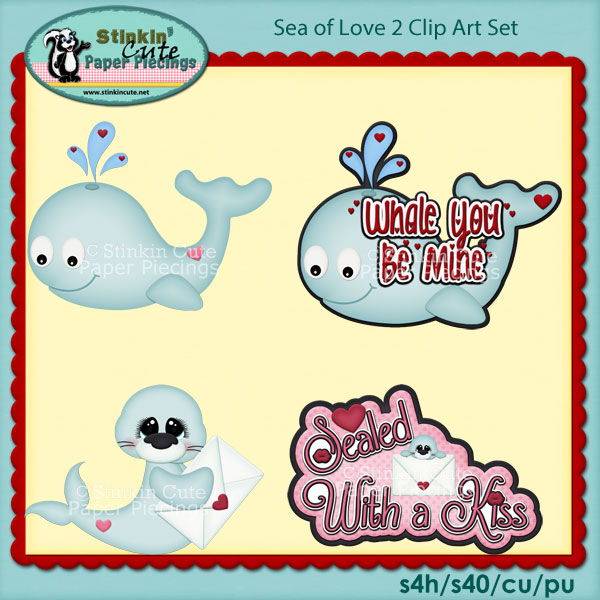 Sea Of Love 2 Clip Art Set