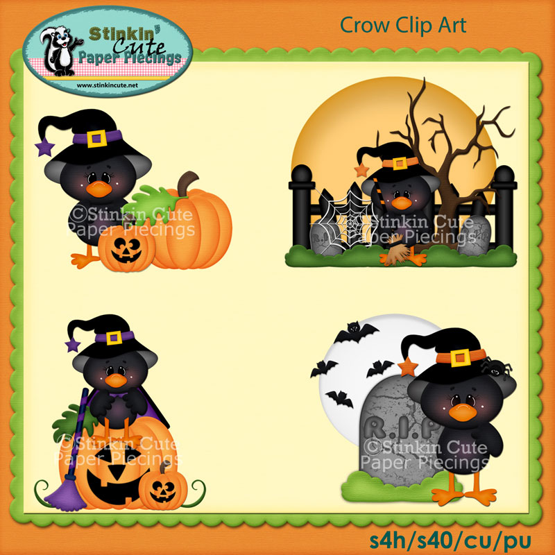 Crow Clip Art Set