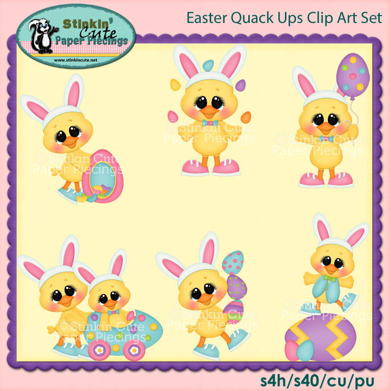 Easter Quack Ups Clip Art Set