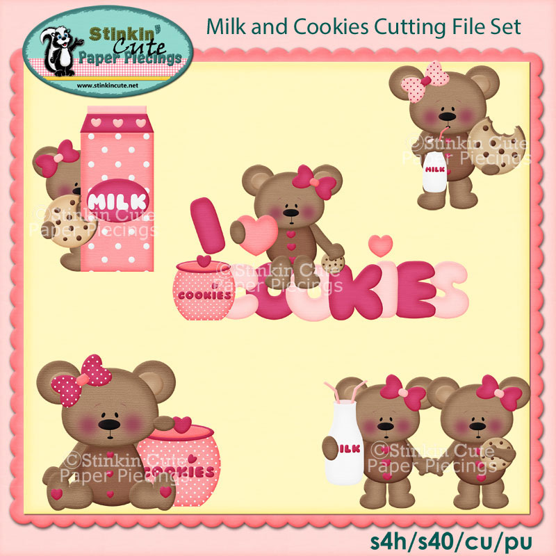 Milk and Cookies Cutting File Set