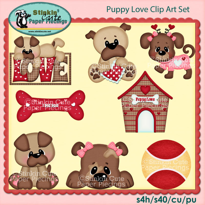 Puppy Love Clip Art Set