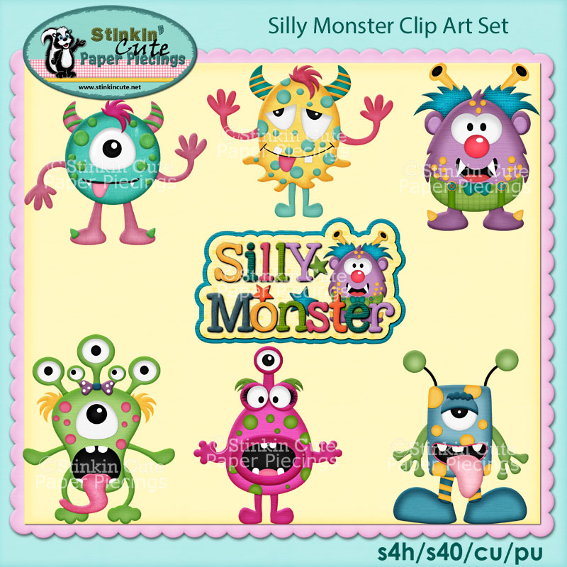 Silly Monsters Clip Art Set