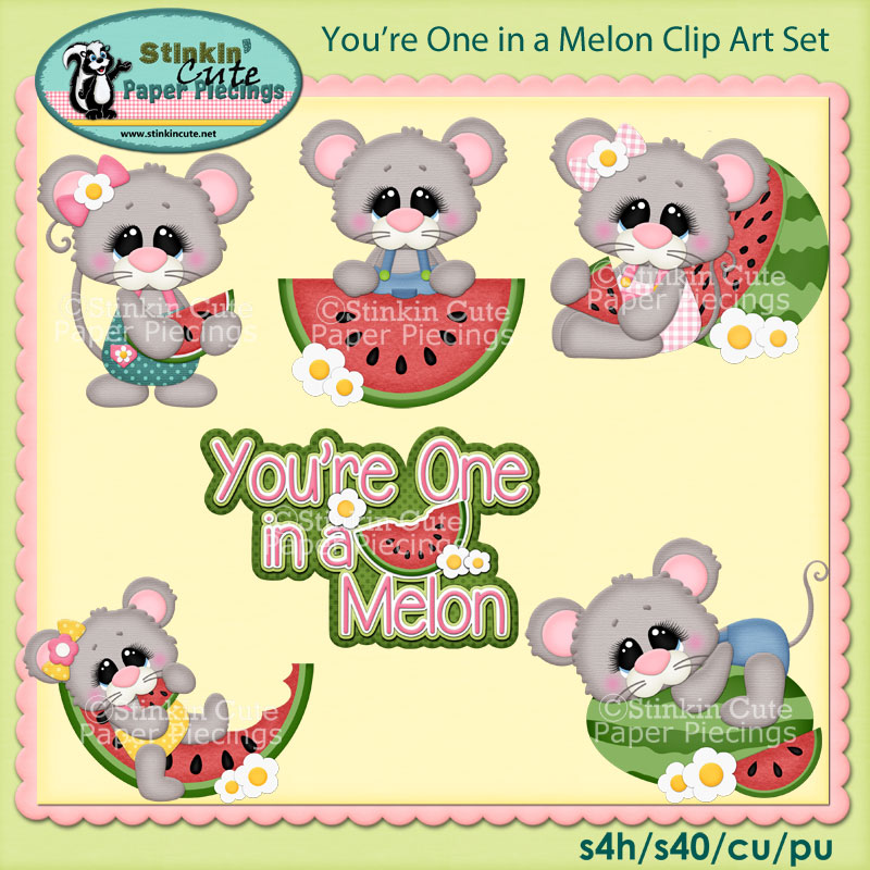 You're One in Melon Clip Art Set