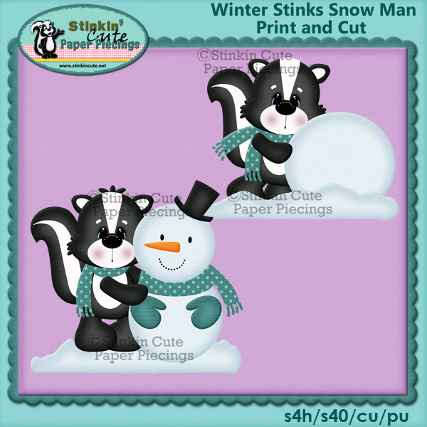 (S) Winter Stinks Snowman Print and Cut