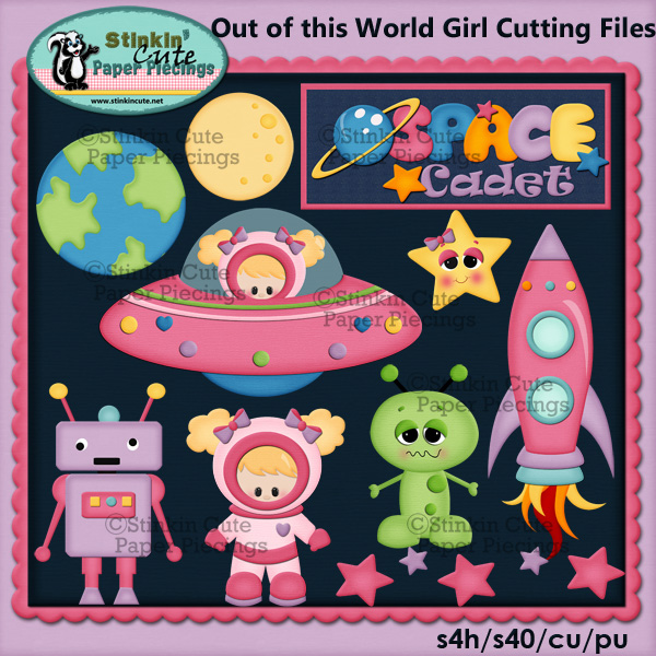 Out Of This World Girl Cutting File Set