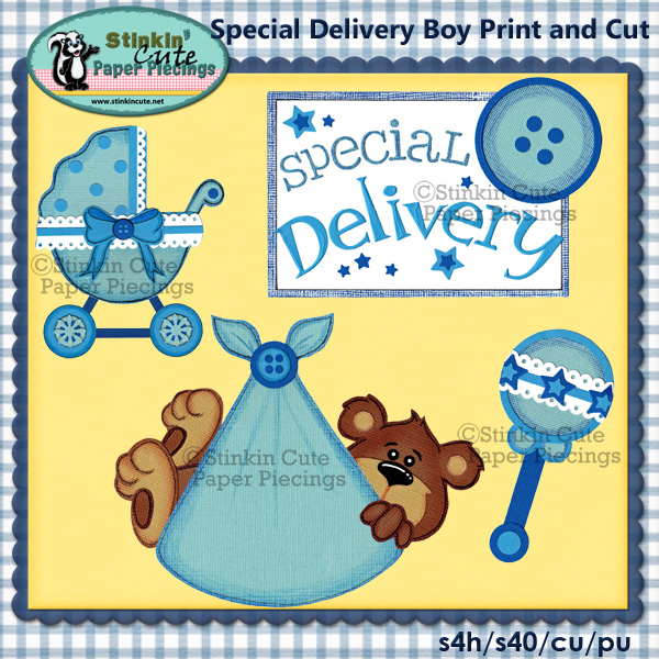 (S) Special Delivery Boy Print and Cut