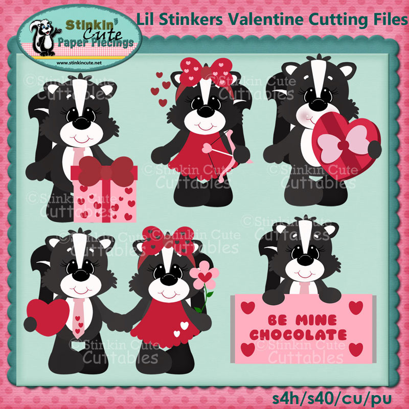 Little Stinkers Valentine Cutting File Set