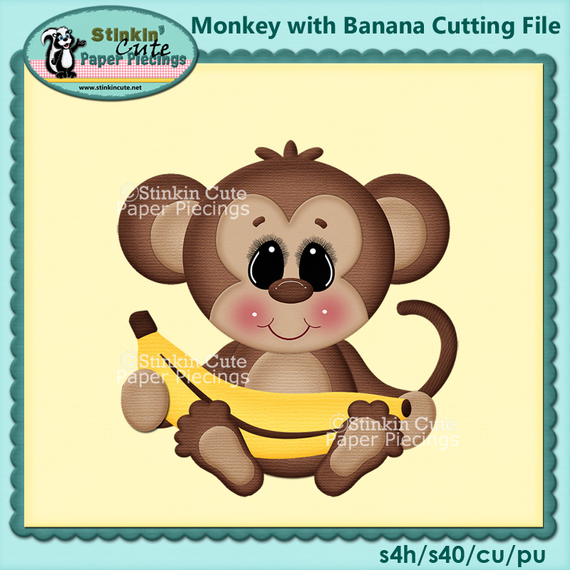 Download monkey monkeys banana fruit cutting files svg svgs dxf gsd ...